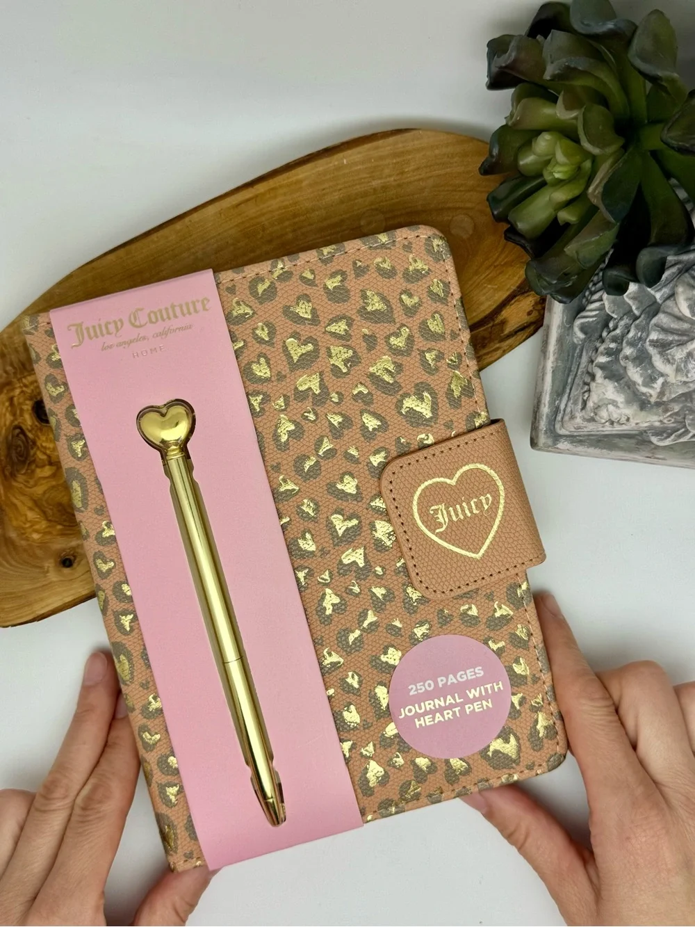 Cute Juicy Couture Leopard Print Hearts W/ Pen - 250 Lined Pages